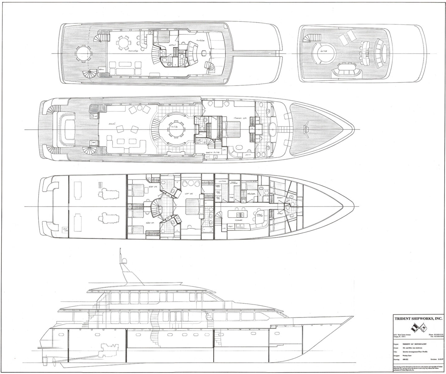 Carr Design | Trident Shipworks 132 Katharine